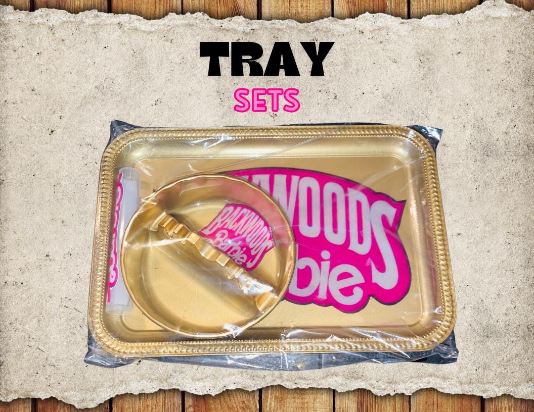 Custom Rectangle Rolling Tray Set: Personalized Smoker Accessories