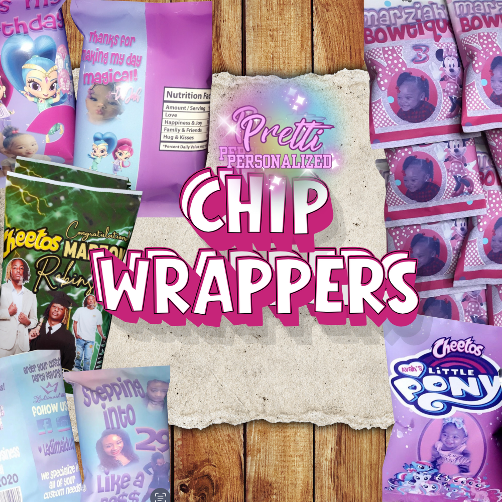 Personalized Chip Bag Snack Wrapper