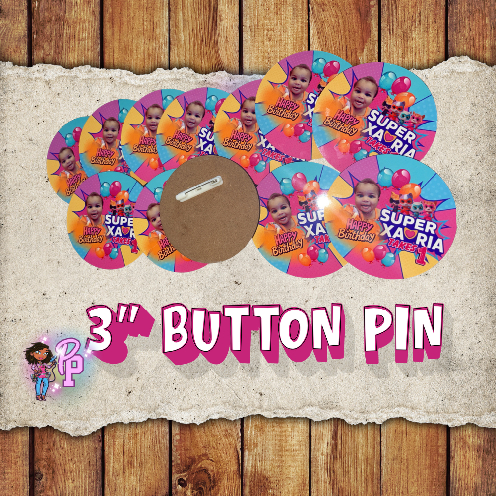 3" Button Pin