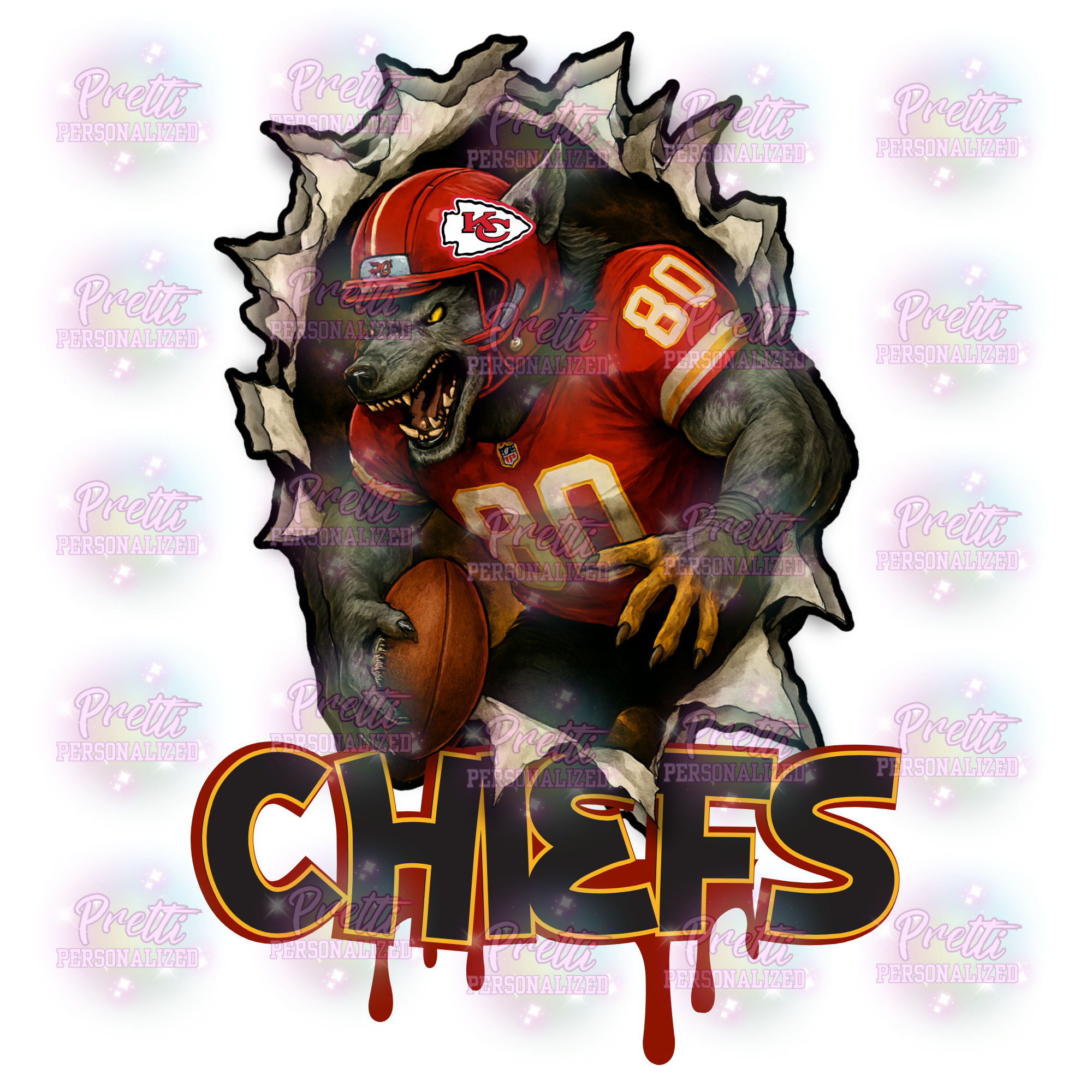 Kansas City Mascot Chiefs Fan Art PNG/PDF (Digital Download) (Copy)