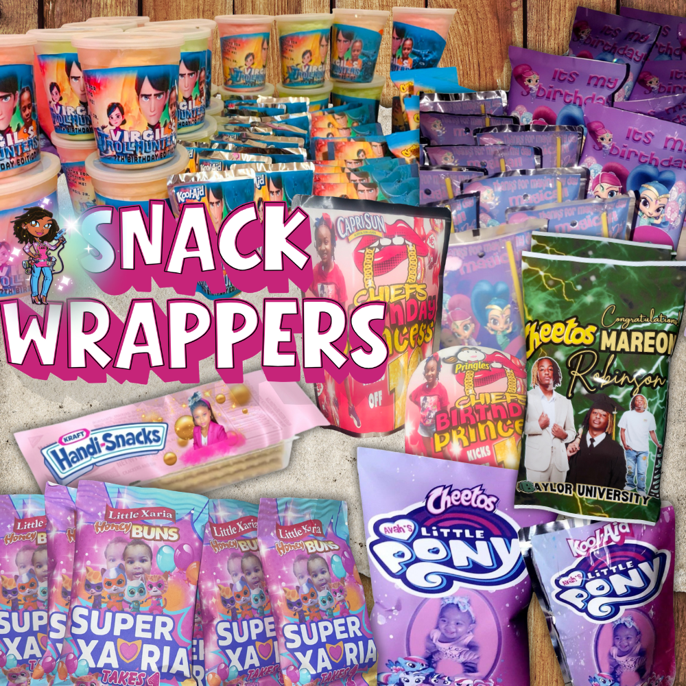 Personalized Party Favor Treat Wrappers