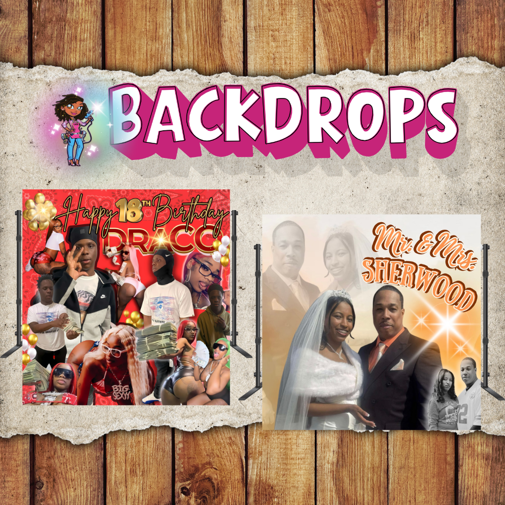 Personalized Vinyl Backdrop