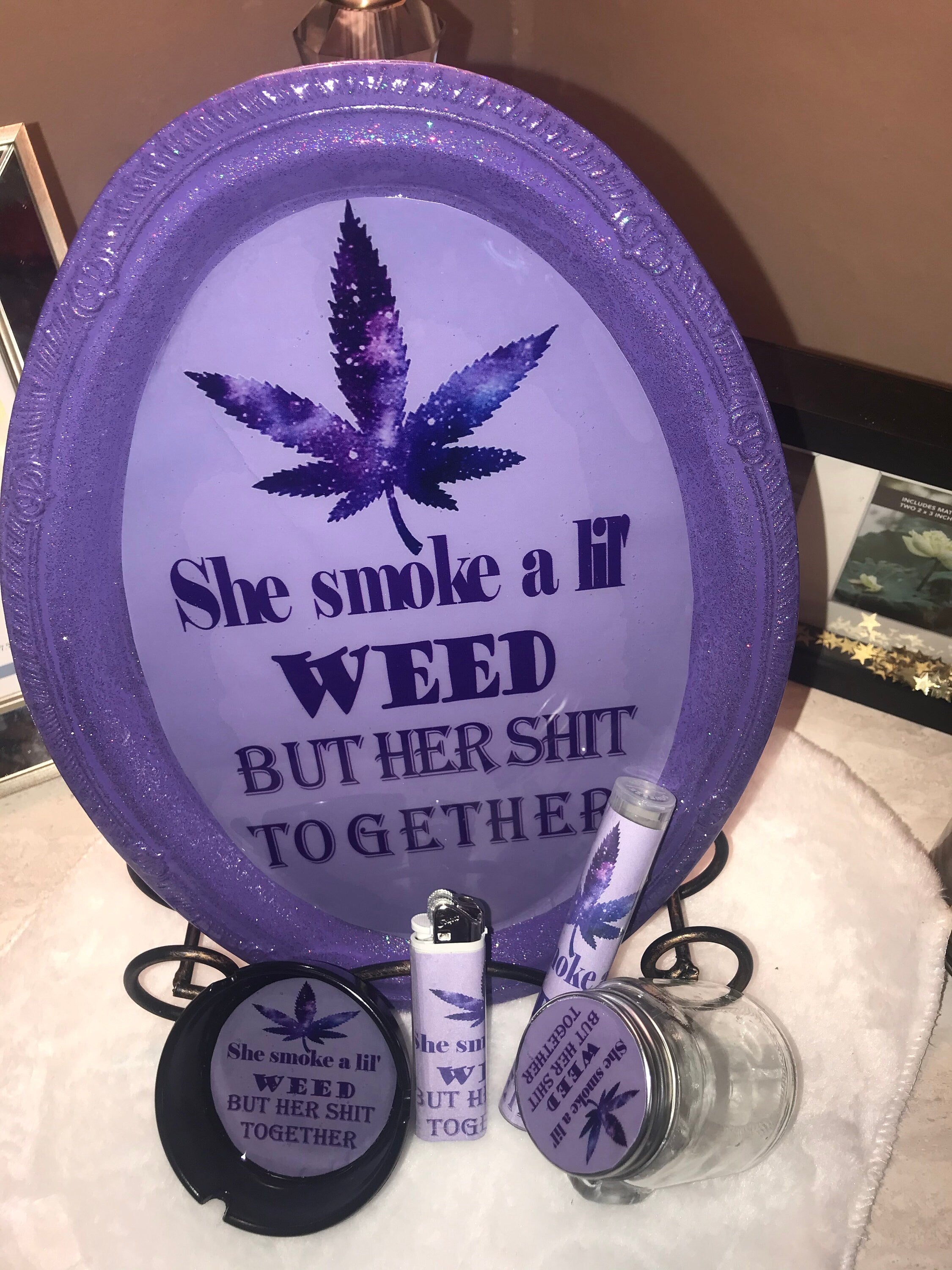 Custom Rectangle Rolling Tray Set: Personalized Smoker Accessories