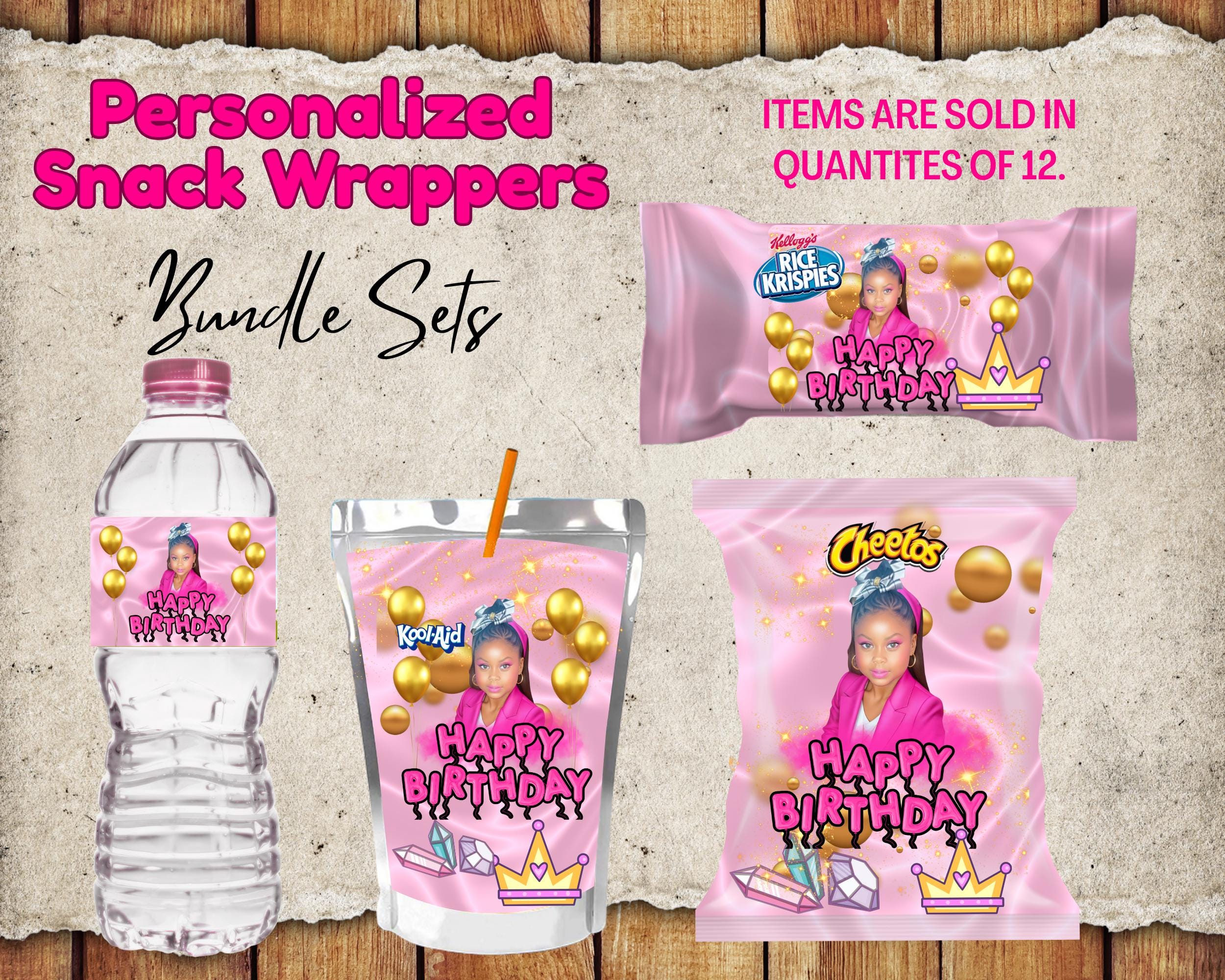 Custom Party Favor Treat Wrappers: Personalized Chip Bags
