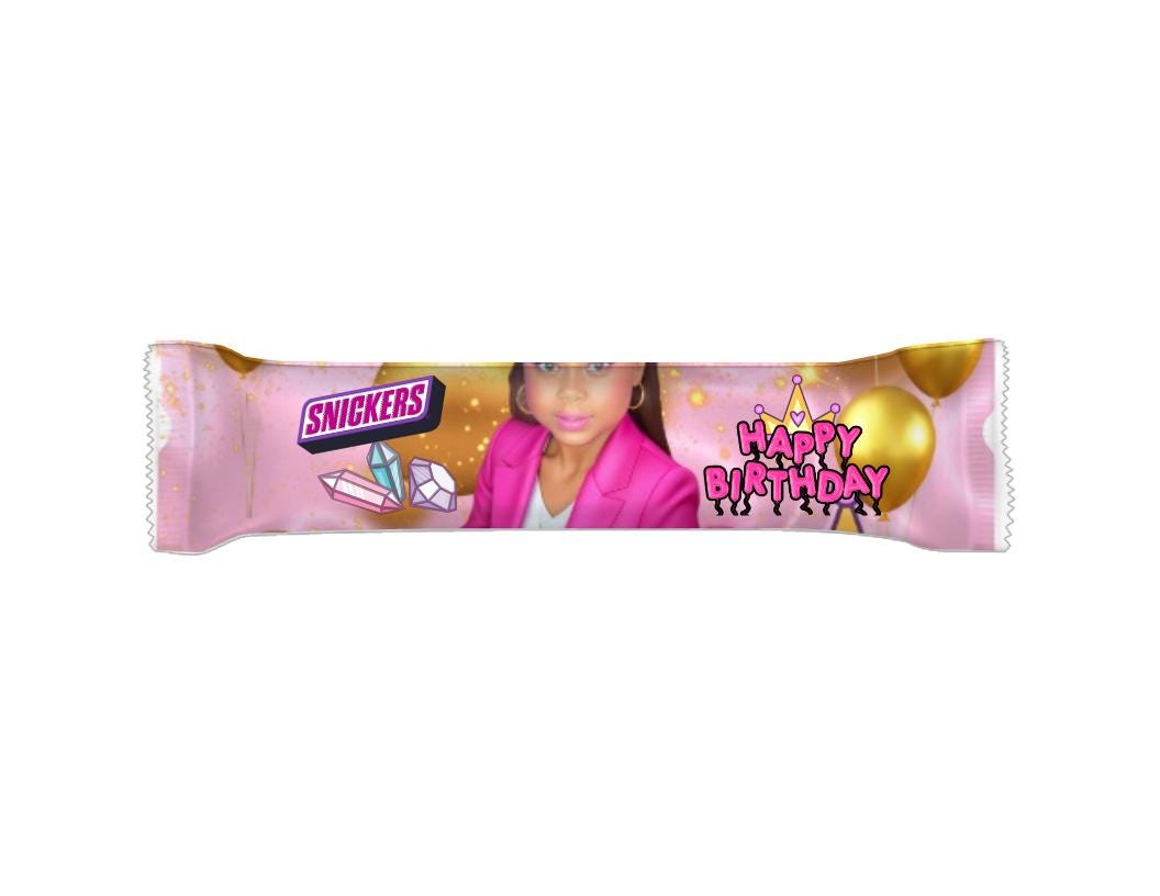DIY Snickers Wrapper Label Template: Canva Editable (Digital Download)