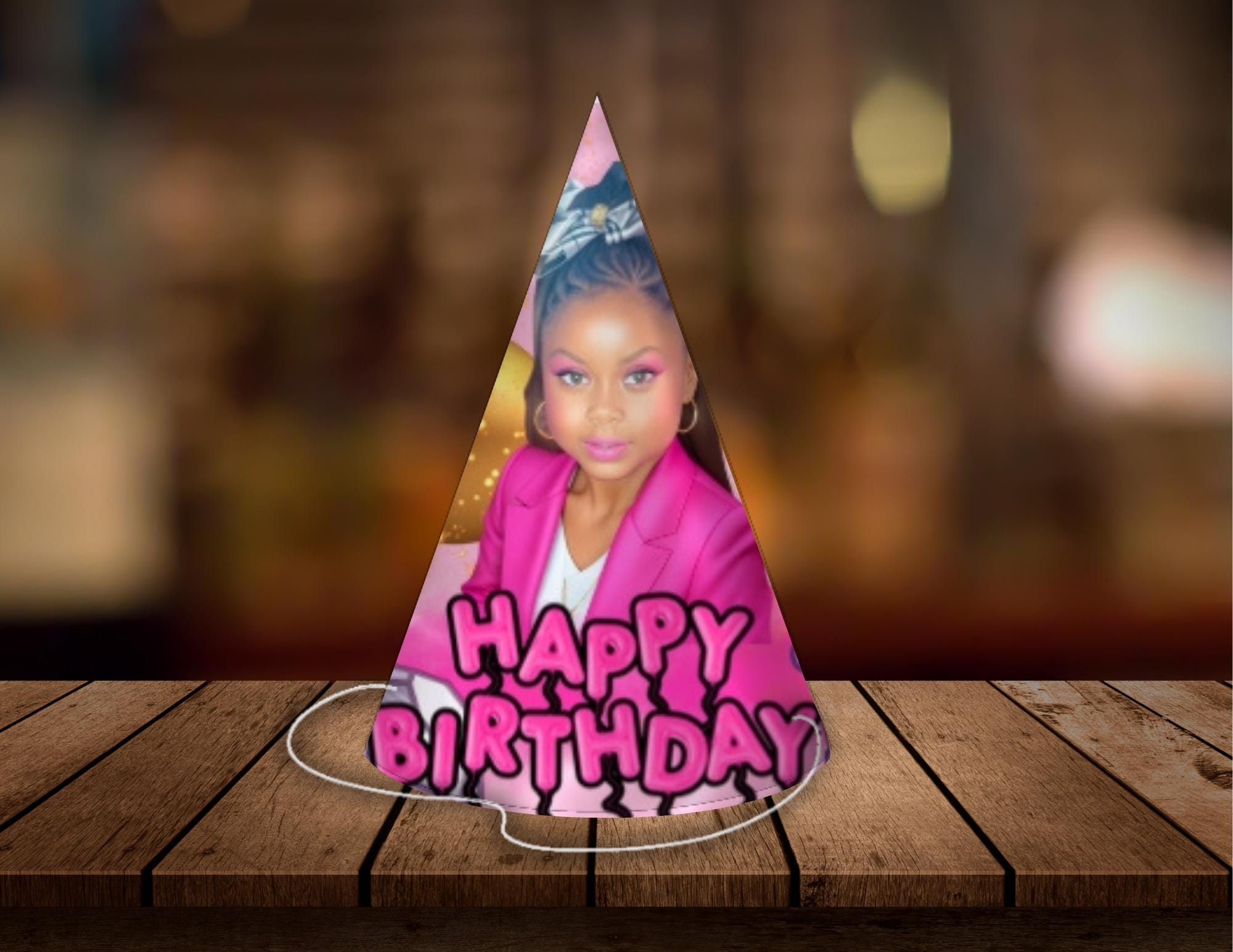 DIY Party Cone Hat Template: Canva Editable Label (Digital Download)