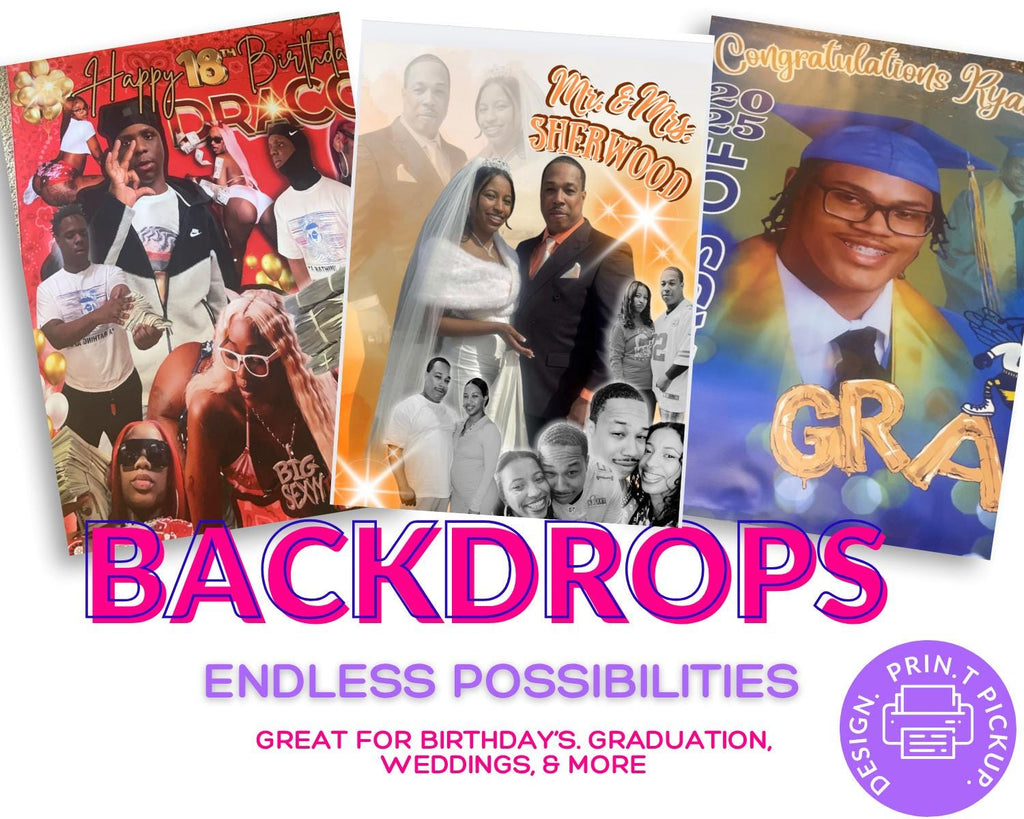 Custom Photography Backdrop: Personalized Birthday, Wedding, Graduation Banner