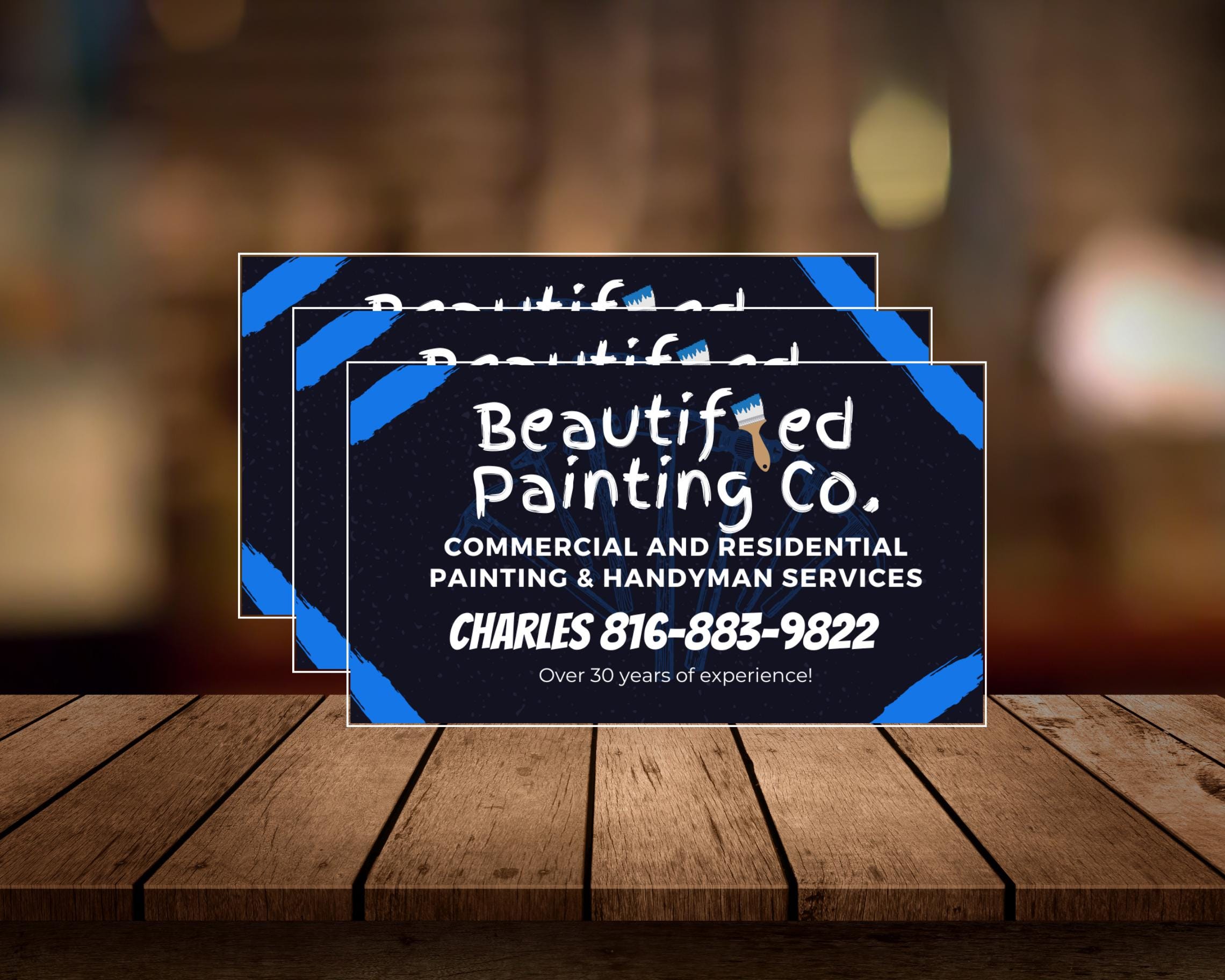 Custom Business Cards: Personalized Graphic Design, Print Ready