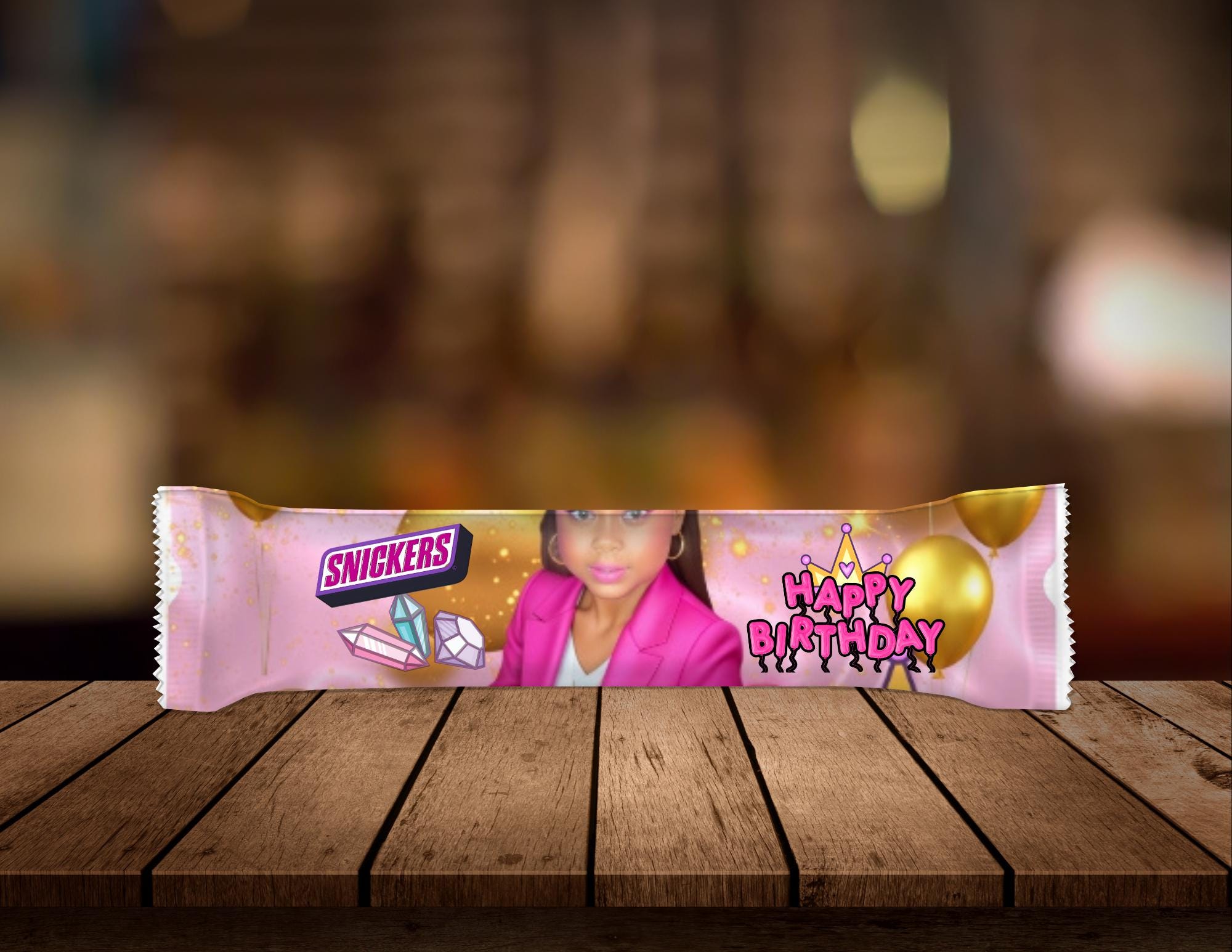 DIY Snickers Wrapper Label Template: Canva Editable (Digital Download)