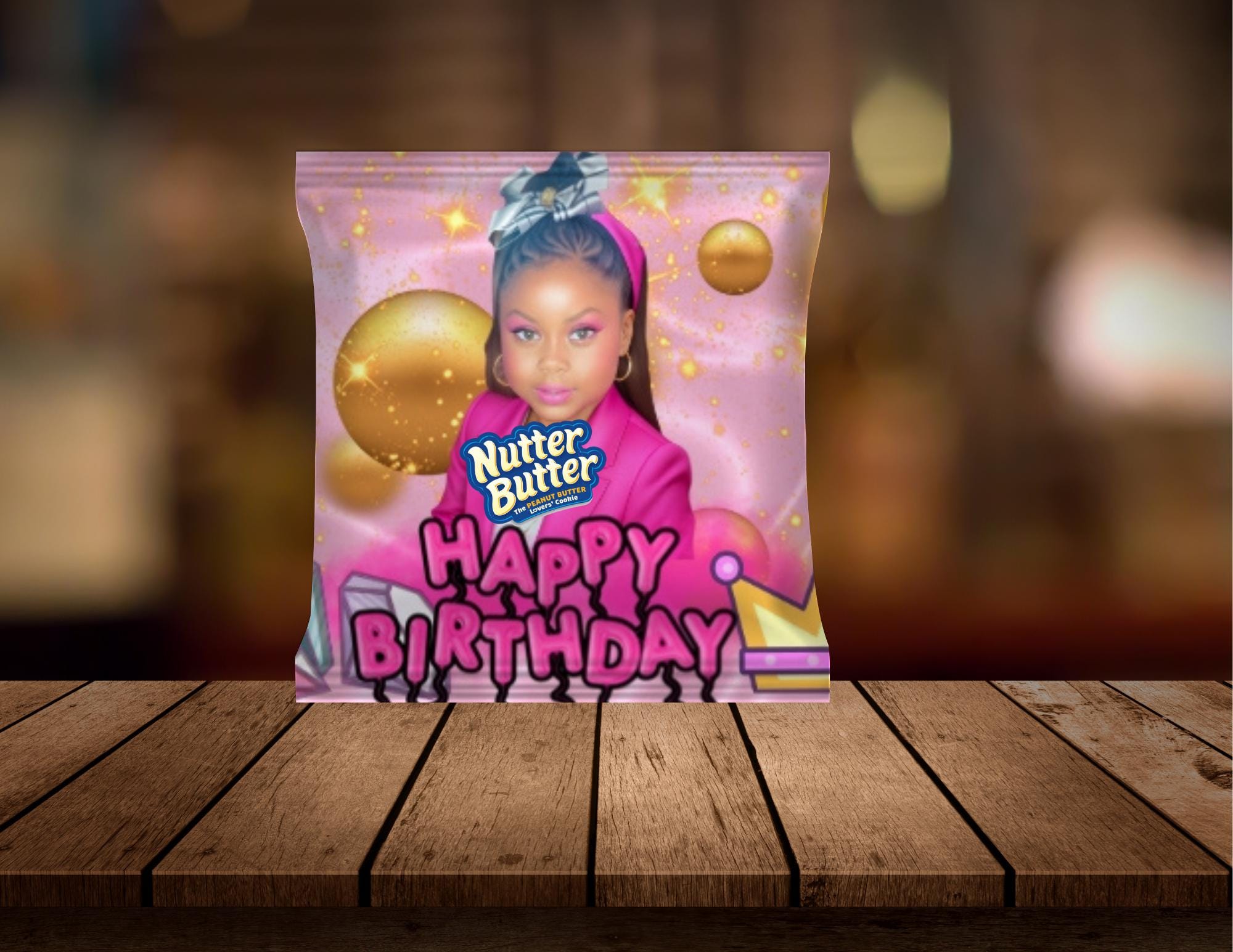 DIY Peanut Butter Cookie Wrapper Label Template: Editable Canva Party Favor (Digital Download)