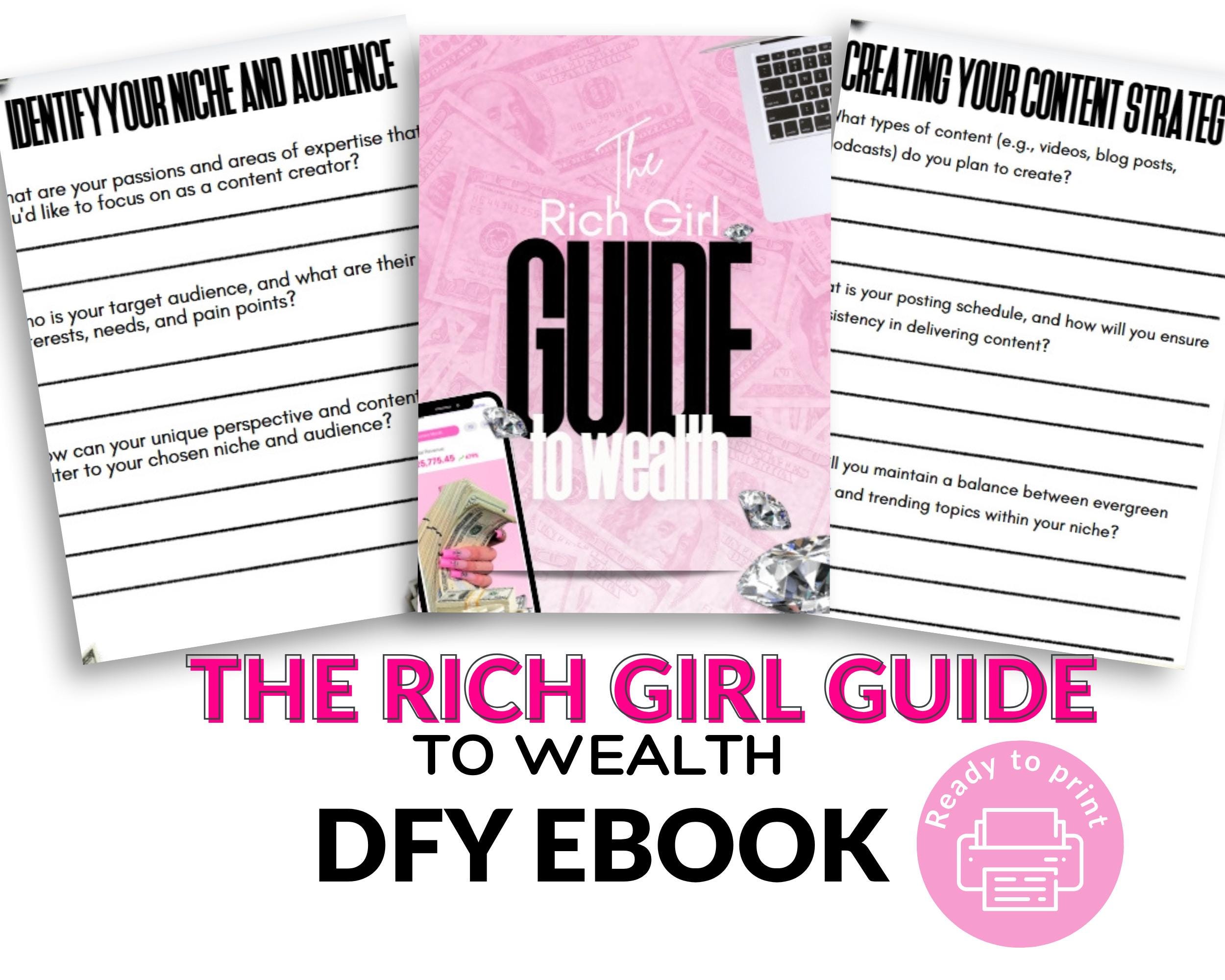 The Rich Girl Guide Ebook PLR Resell Template: Canva Editable, 18 Page (Digital Download