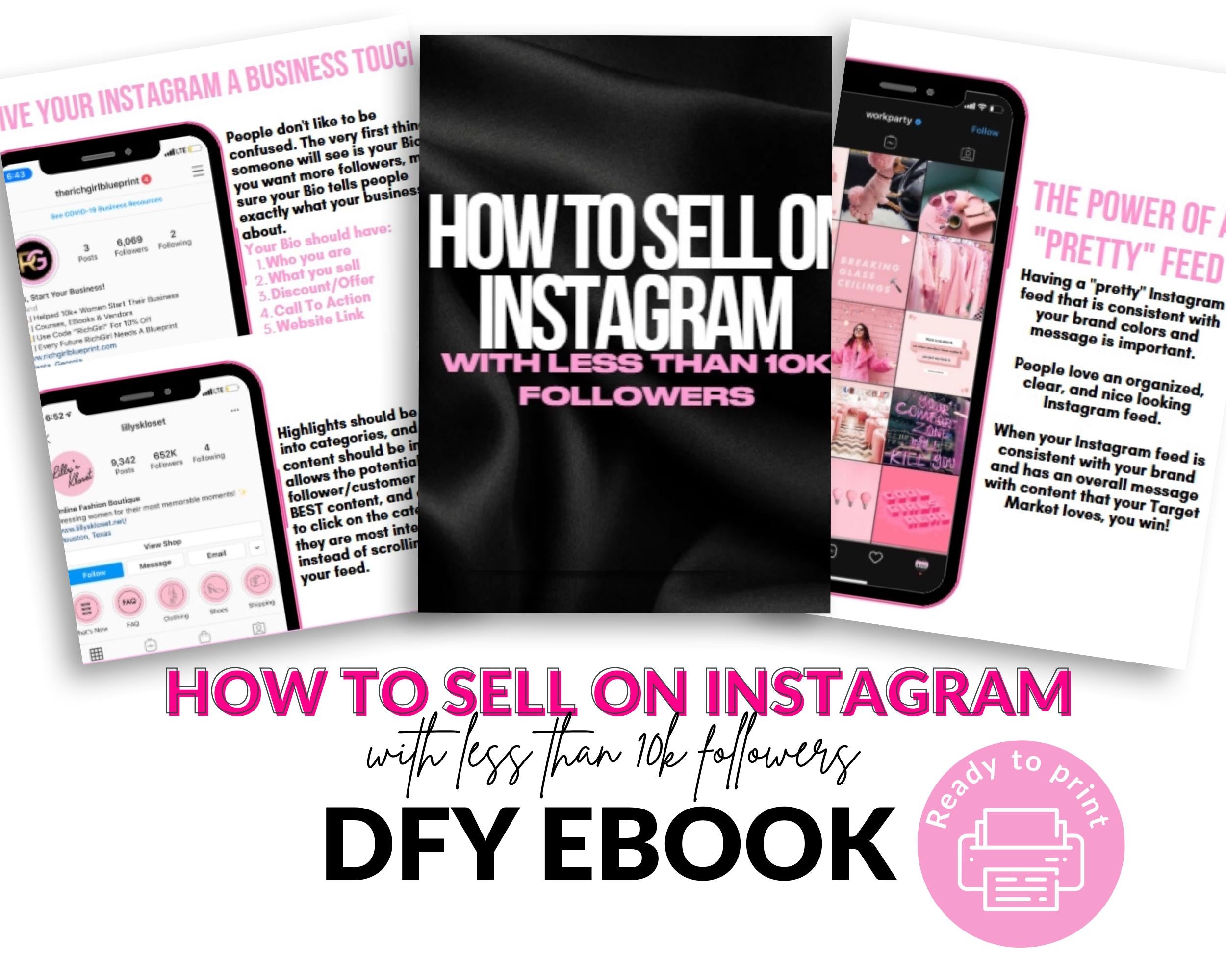 Resellable Instagram Guide Ebook: Canva Template, PLR (Digital Download)