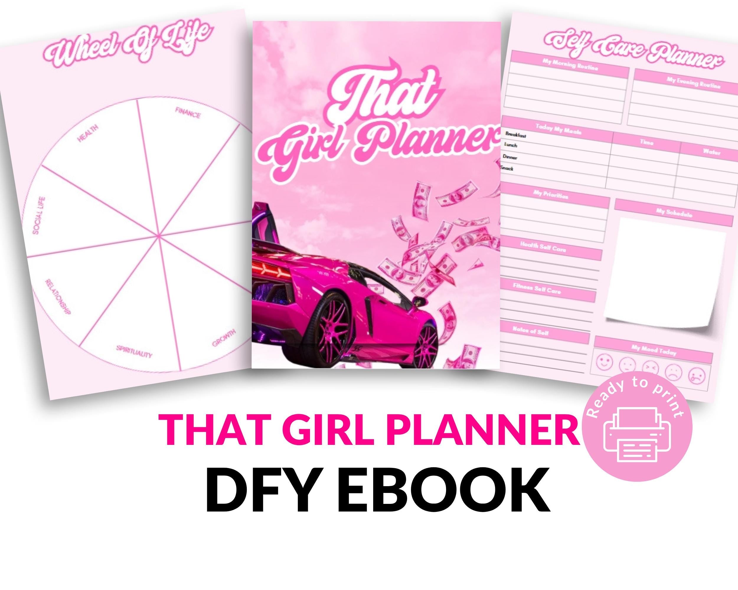 PLR Ebook Canva Template: That Girl Digital Planner (47 Page EBOOK to Resell)