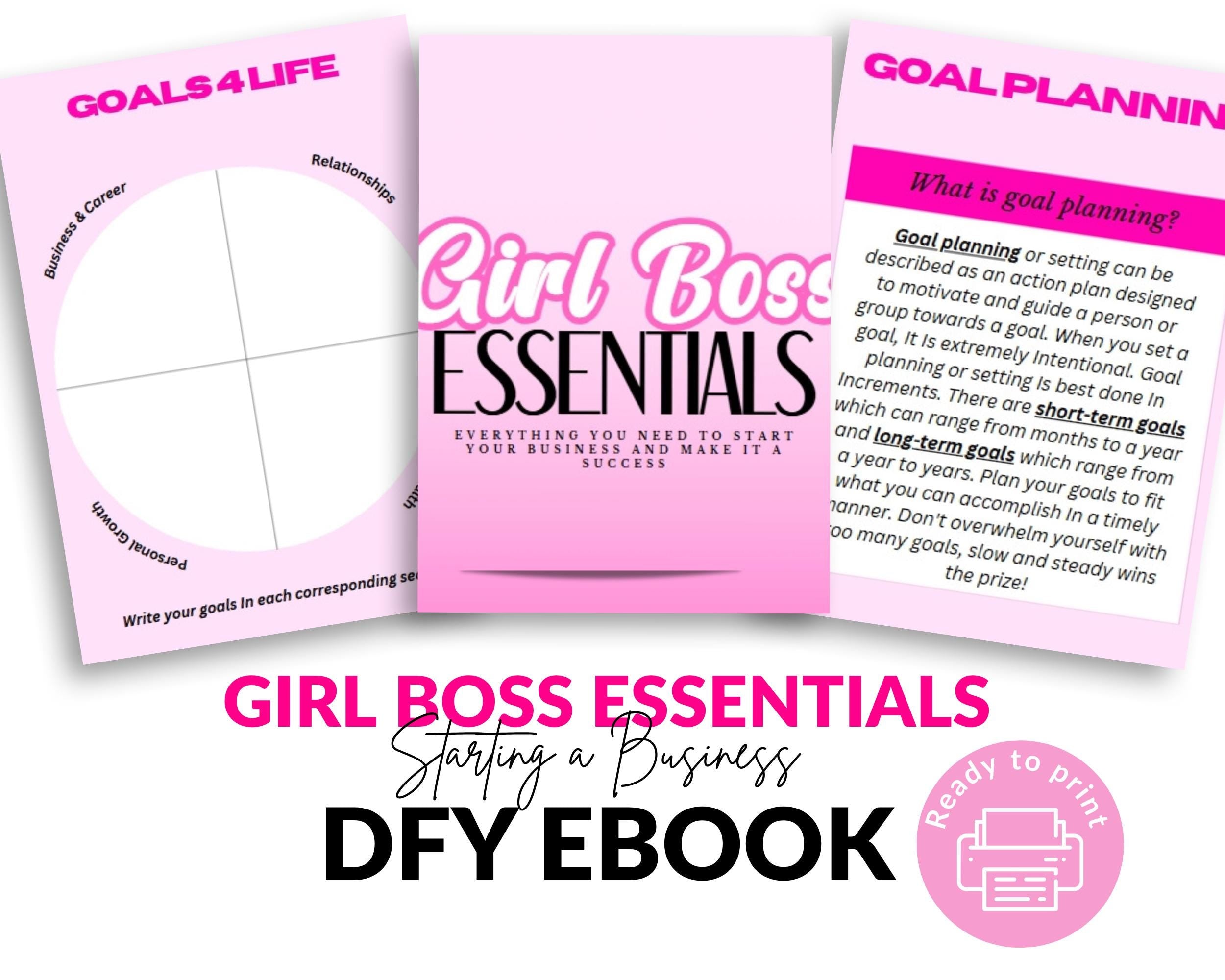 Girl Boss Essentials Ebook: PLR Resell Canva Template (29 Page Digital Download)