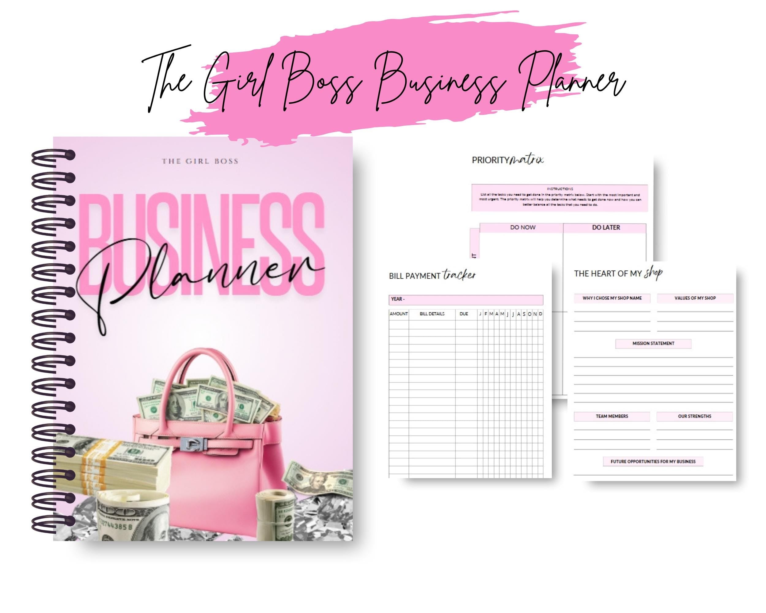 Girl Boss Business Ebook: PLR Resell Template (61 Page Canva Template Digital Download