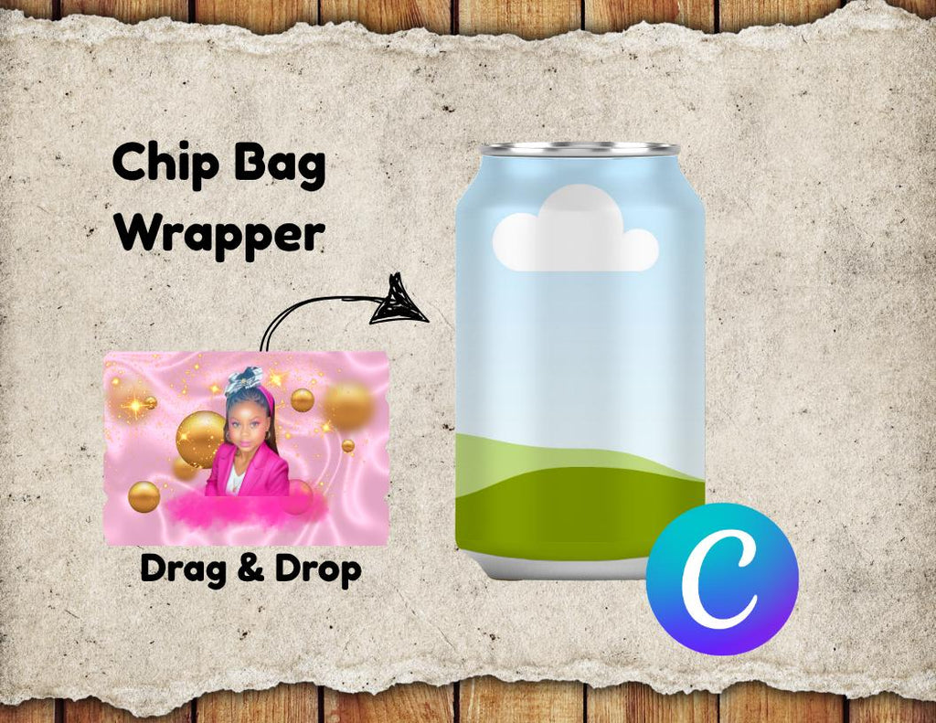 DIY Soda Can Wrapper Label Template: Canva Editable Party Favor (Digital Download, 8.5x11 inches)