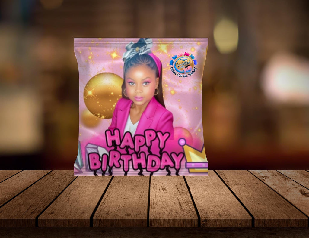 DIY Goldfish Wrapper Label Template: Editable Canva Party Favor (Digital Download)
