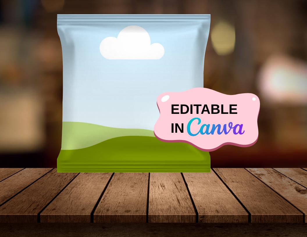 DIY Goldfish Wrapper Label Template: Editable Canva Party Favor (Digital Download)