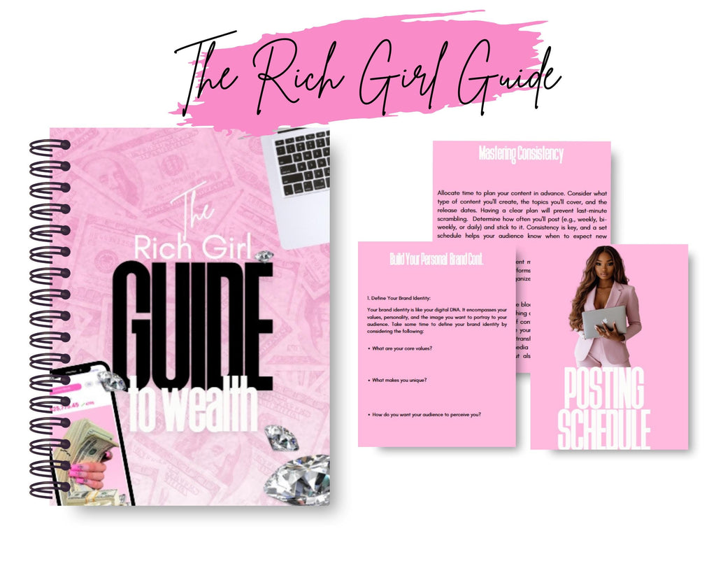 The Rich Girl Guide Ebook PLR Resell Template: Canva Editable, 18 Page (Digital Download