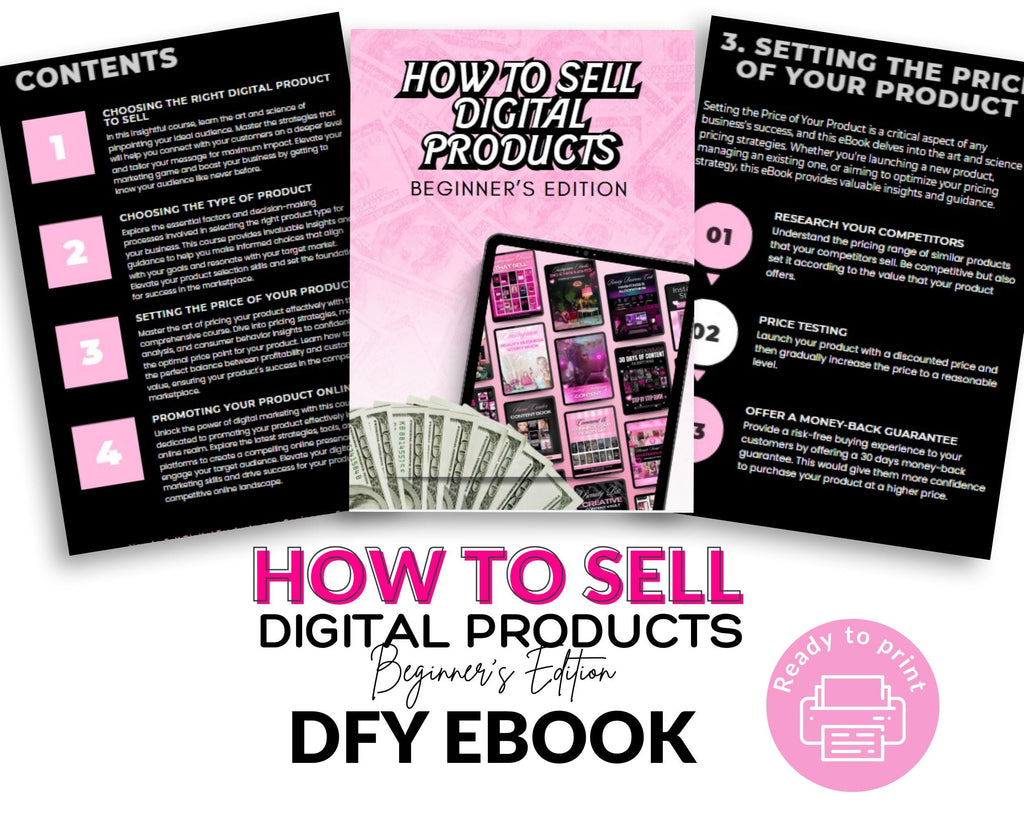 Resellable PLR Ebook Template: How to Sell Digital Products (32 Page Canva Template)
