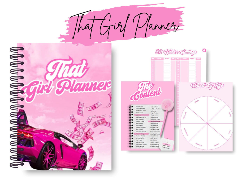 PLR Ebook Canva Template: That Girl Digital Planner (47 Page EBOOK to Resell)