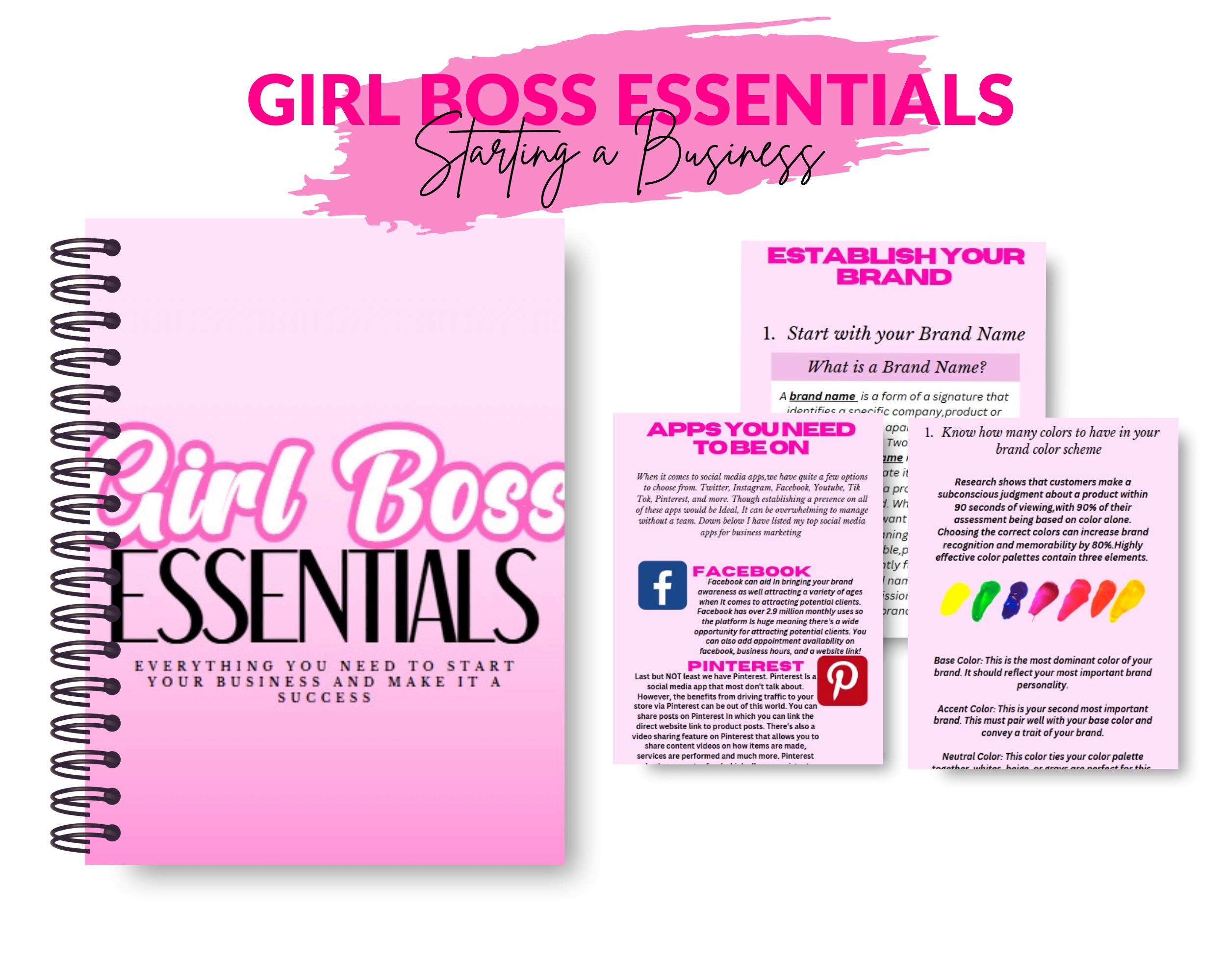 Girl Boss Essentials Ebook: PLR Resell Canva Template (29 Page Digital Download)