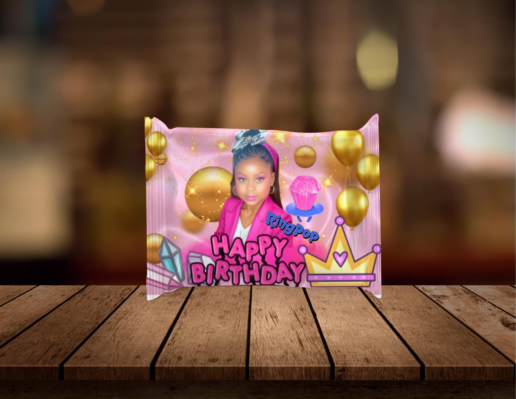 Custom Ring Pop Wrapper Template: DIY Party Favor, Canva Editable