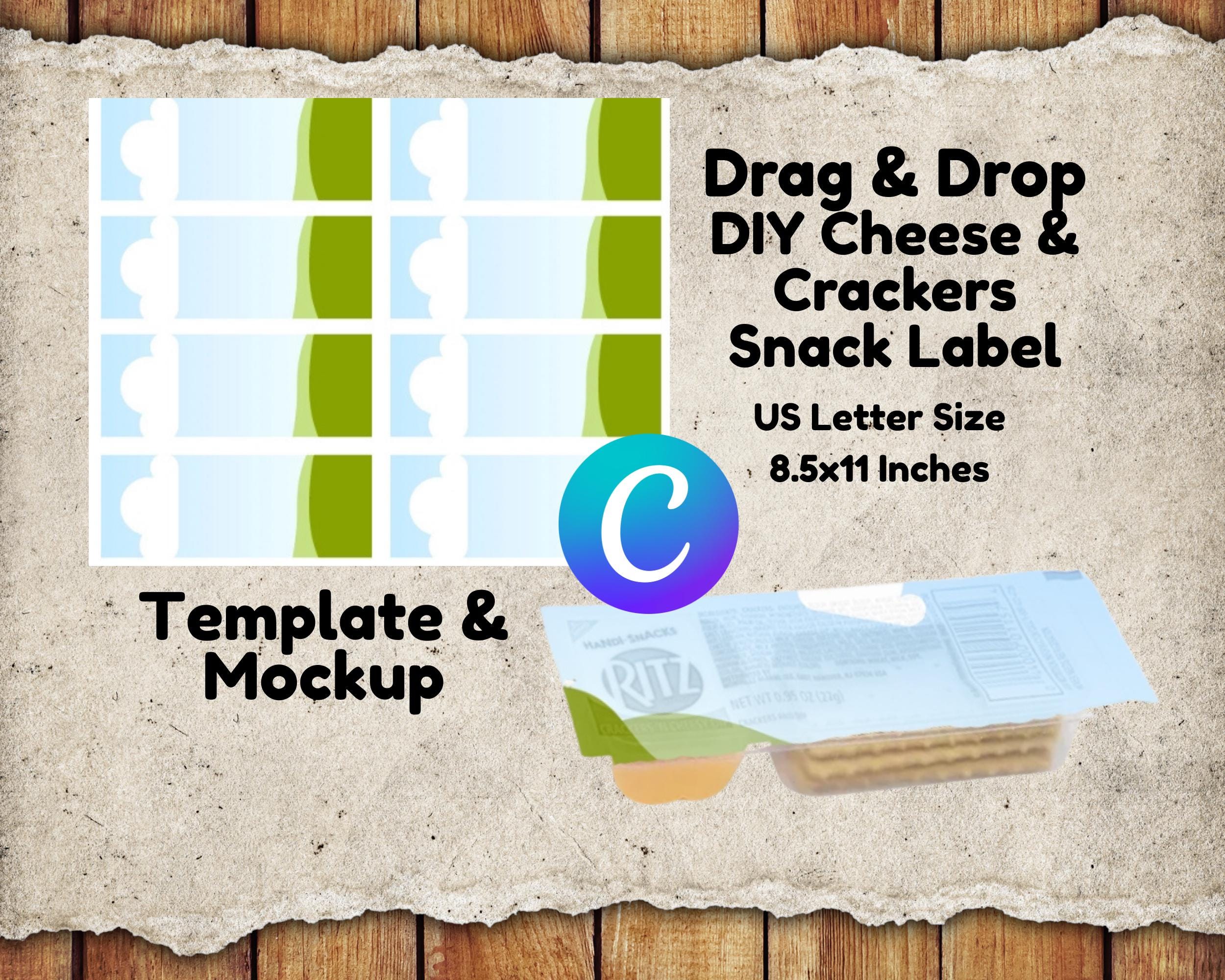 DIY Snack Wrapper Label Template: Customizable Party Favor (Canva Editable, Digital Download