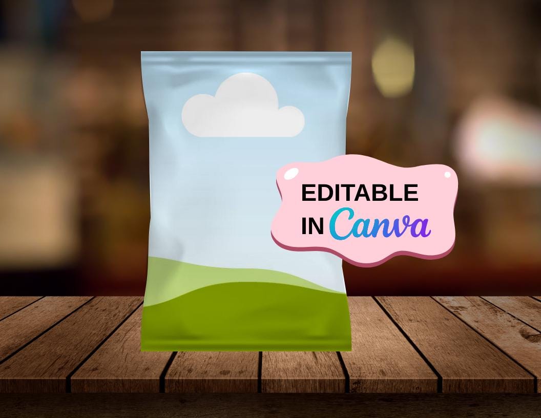 DIY Honey Bun Snack Wrapper Label Template: Editable Canva Design