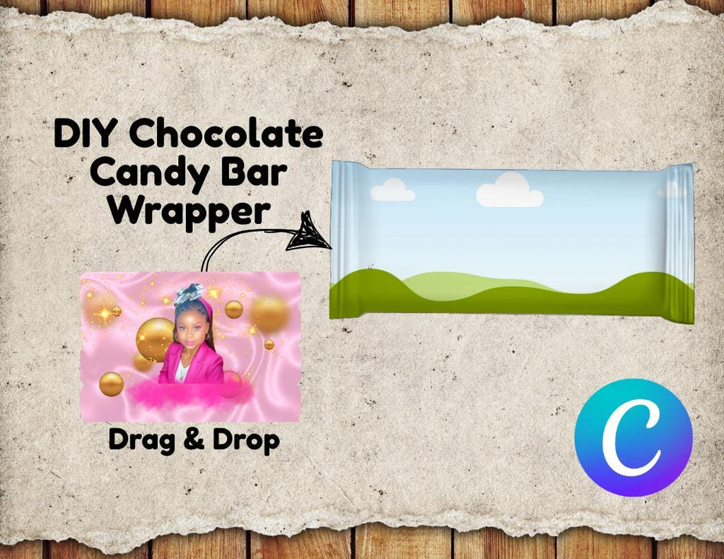 DIY Candy Wrapper Label Template: Canva Editable, Customizable Design