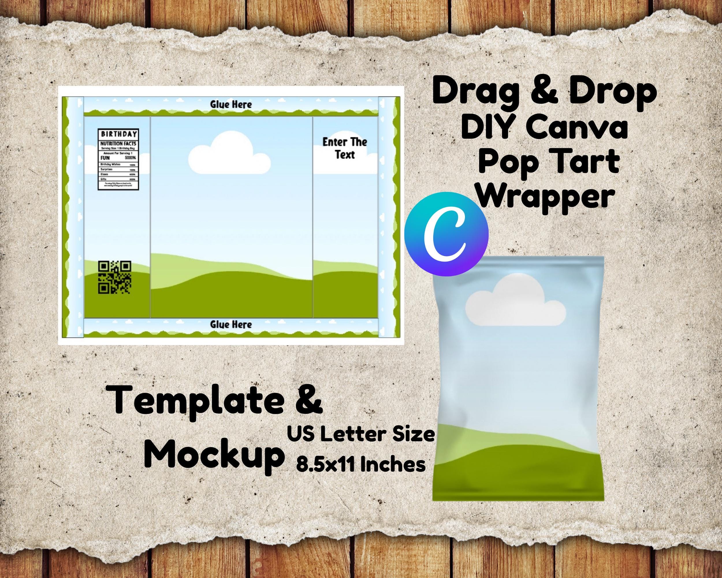 DIY Snack Wrapper Label Template: Canva Editable, Customizable Design