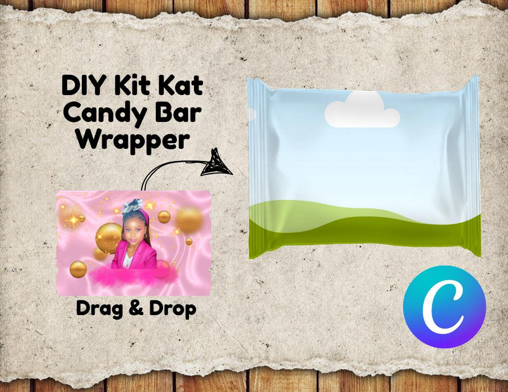 DIY Custom Snack Wrapper Template: Editable Canva Label (Digital Download)