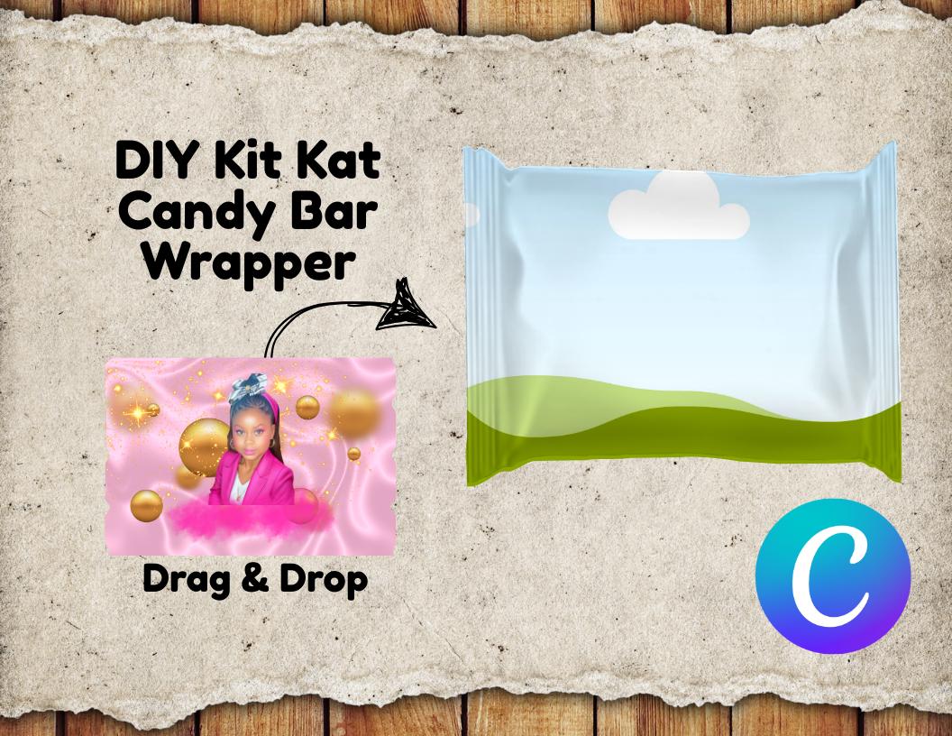 DIY Custom Snack Wrapper Template: Editable Canva Label (Digital Download)
