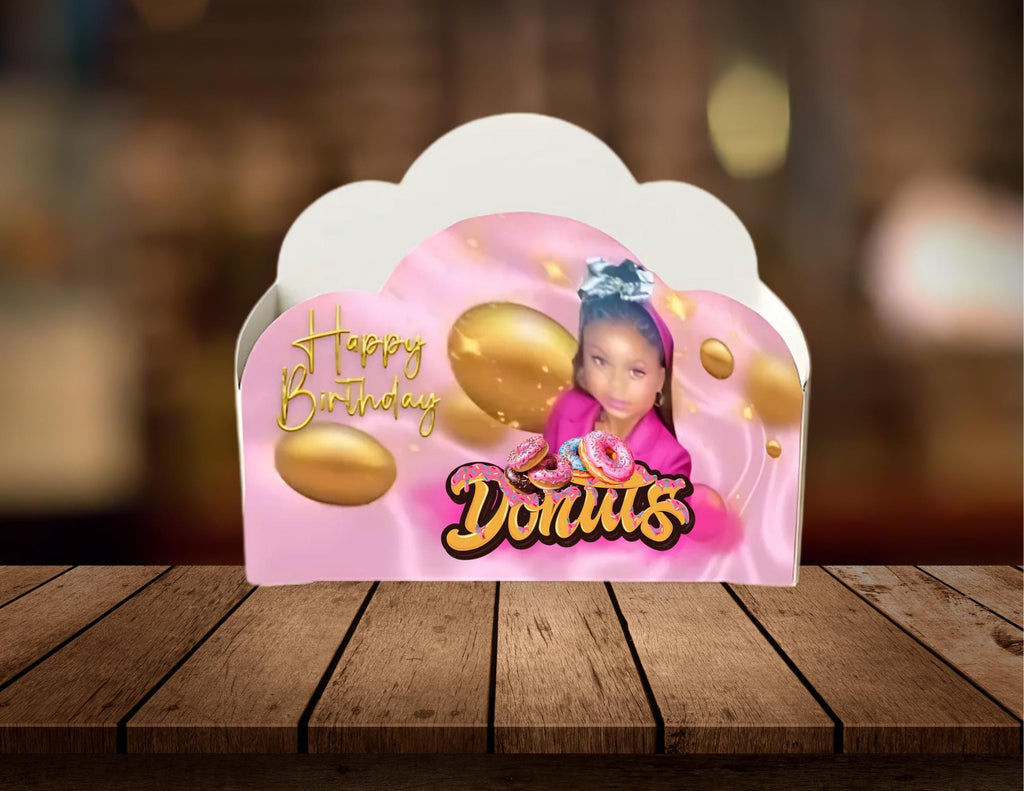 DIY Donut Box Template: Canva Editable Label Wrapper & Mockup