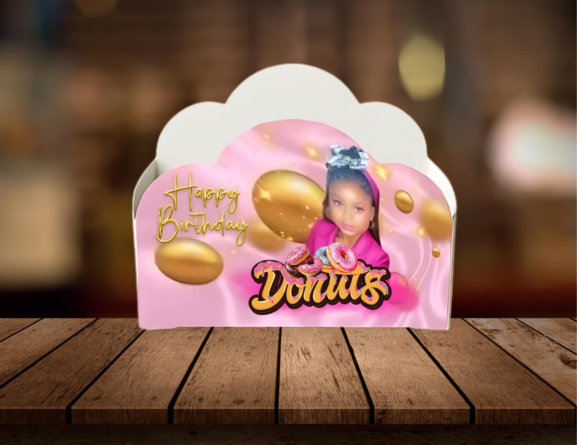 DIY Donut Box Template: Canva Editable Label Wrapper & Mockup