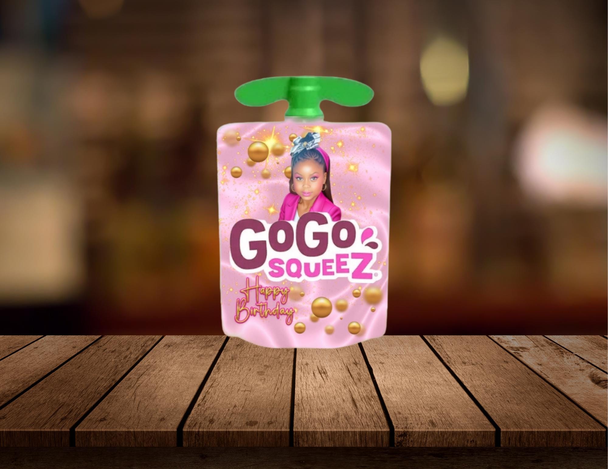 Applesauce Pouch Label Template: DIY Party Favor Wrappers (Canva Editable, Digital Download)