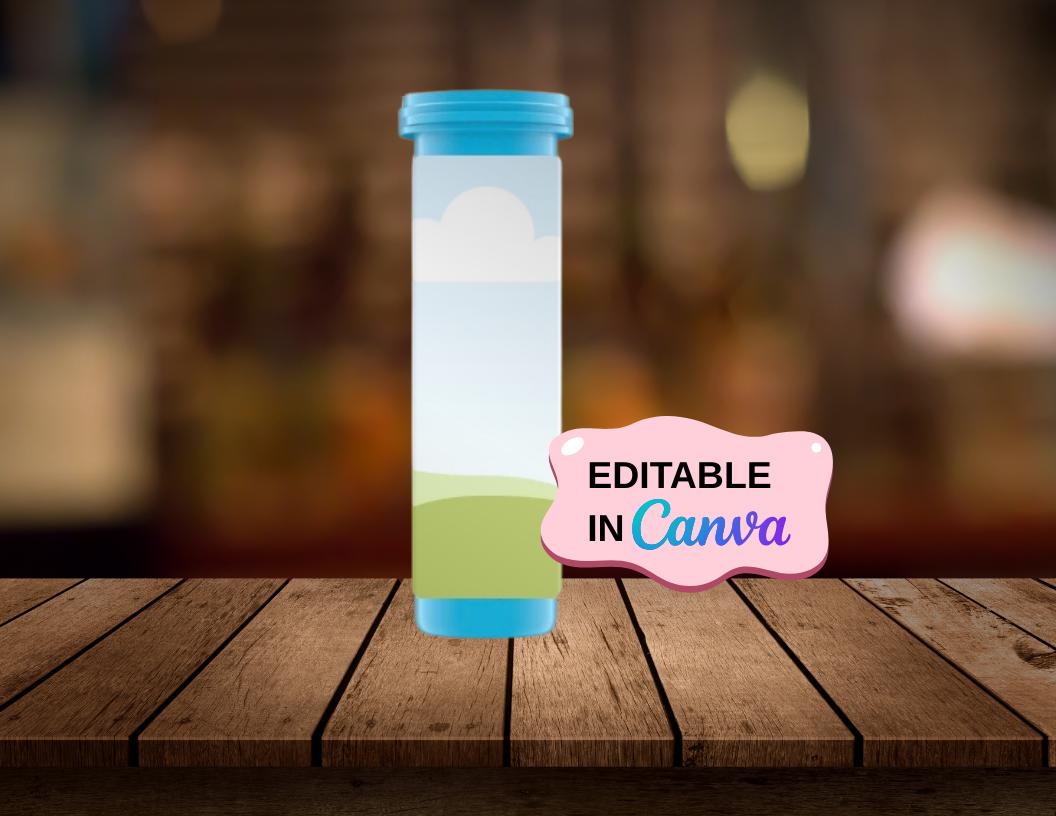DIY Candy Tube Template: Donut Design, Editable Label (Canva, 30/50g)