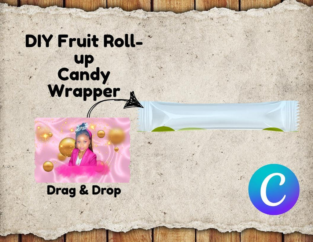 DIY Snack Wrapper Label Template: Customizable Party Favor, Canva Editable