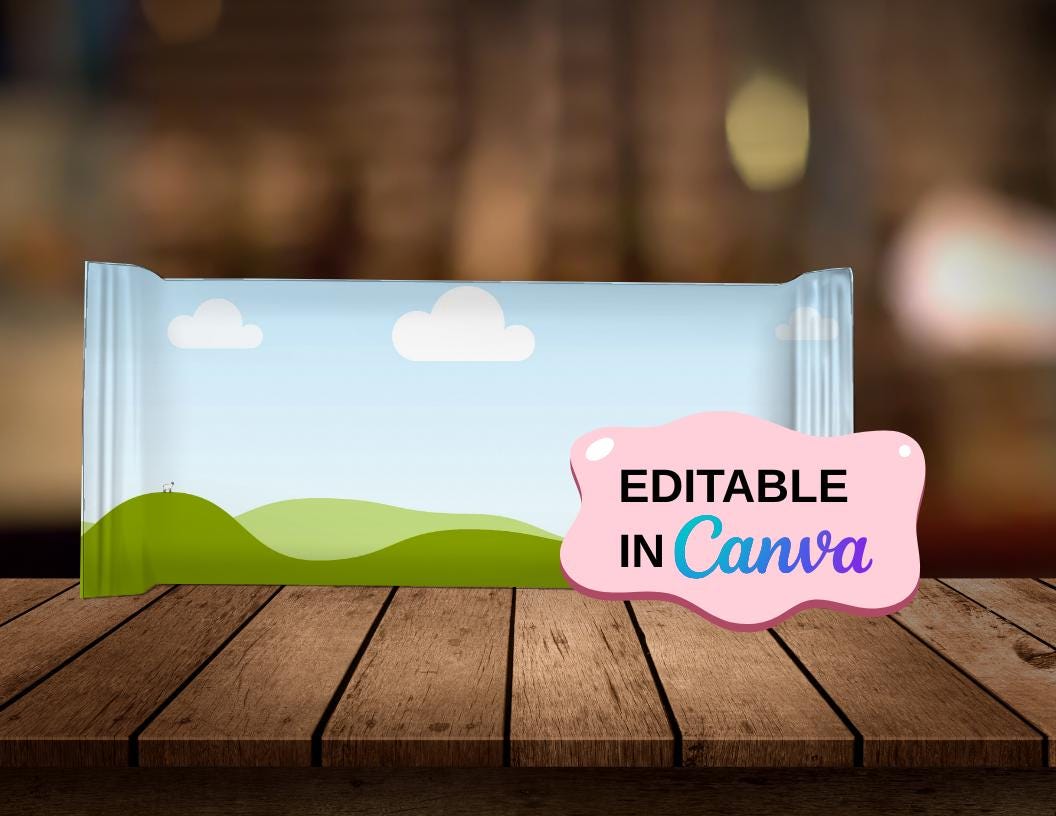 DIY Candy Wrapper Label Template: Canva Editable, Customizable Design