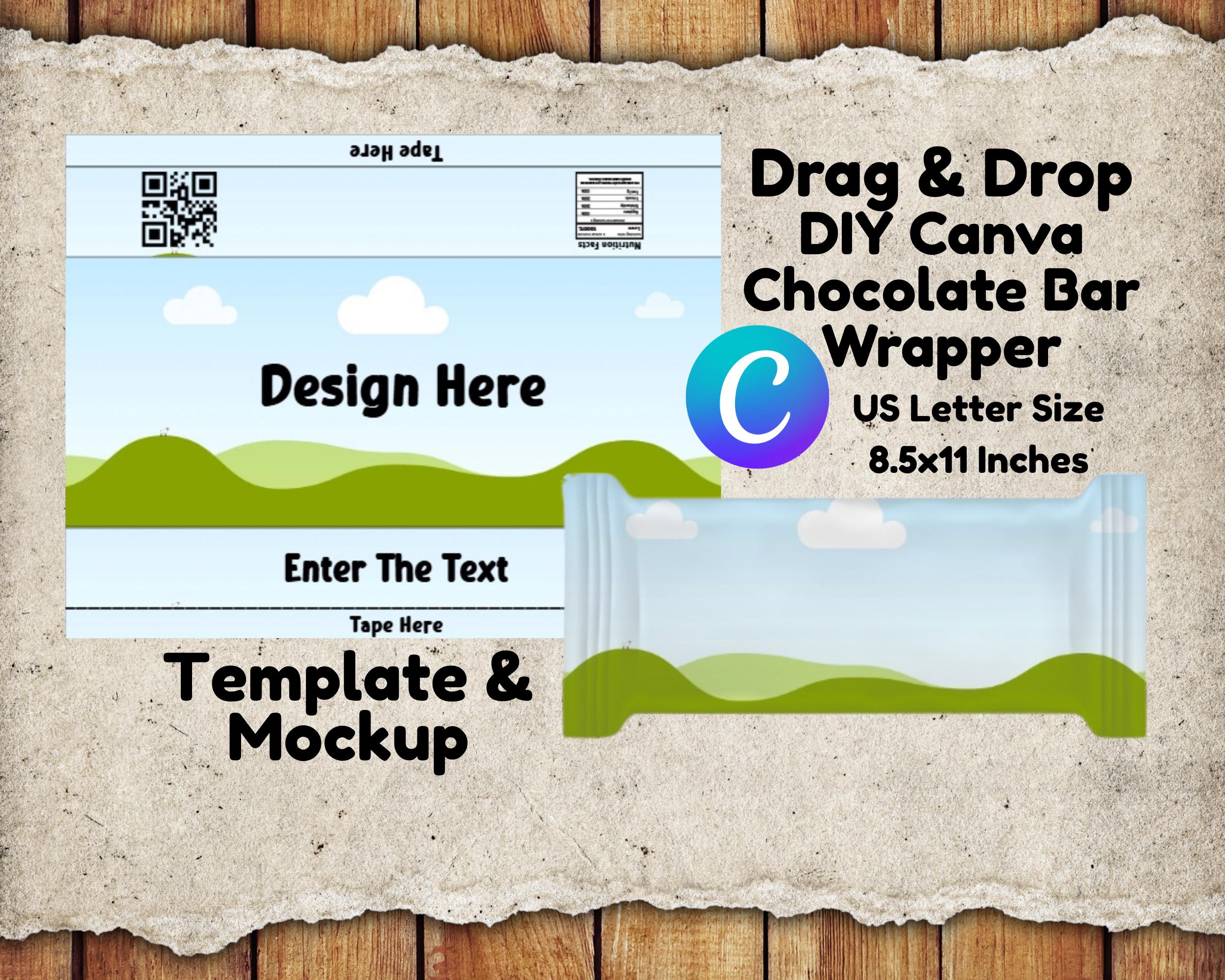 DIY Candy Wrapper Label Template: Canva Editable, Customizable Design