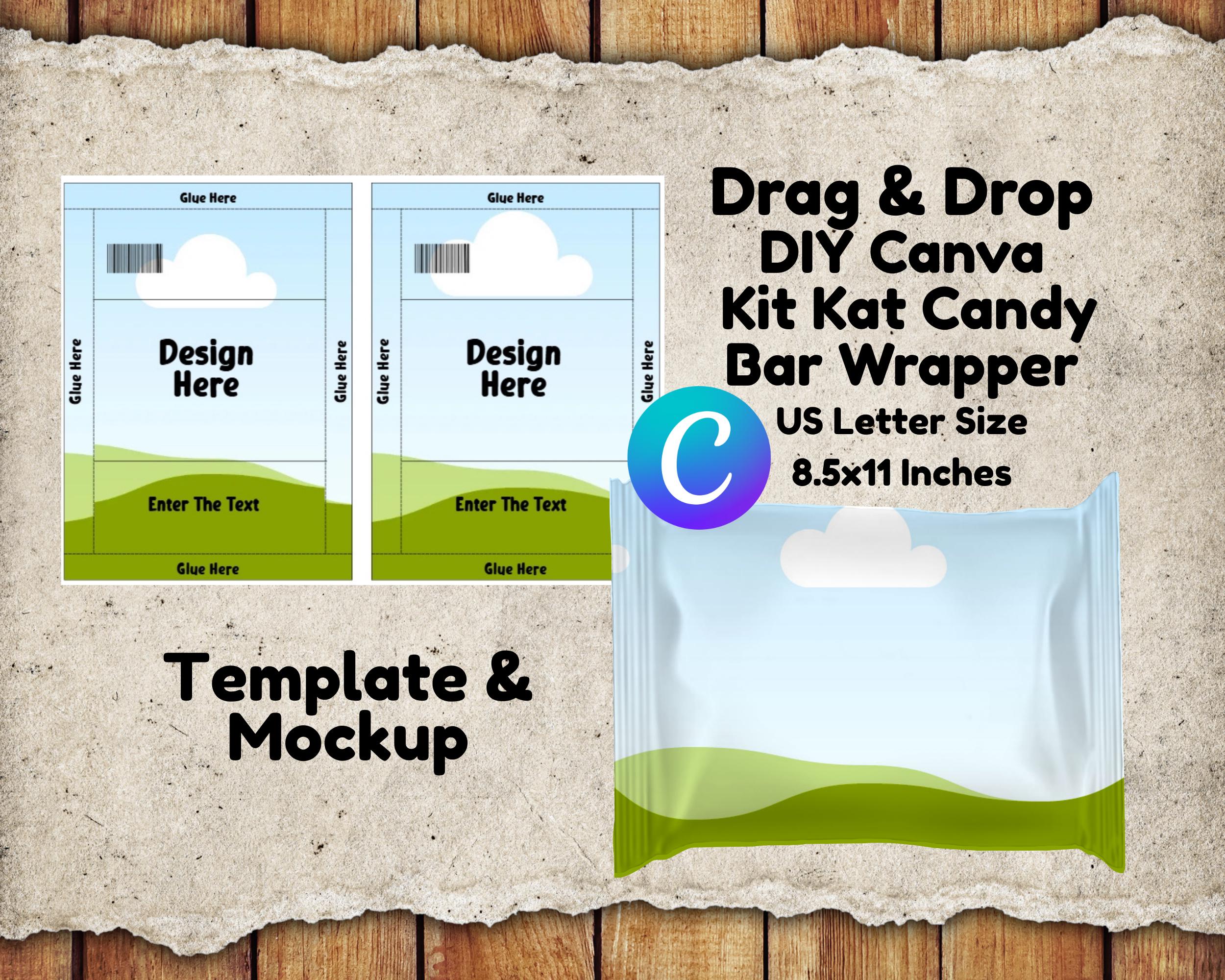 DIY Custom Snack Wrapper Template: Editable Canva Label (Digital Download)