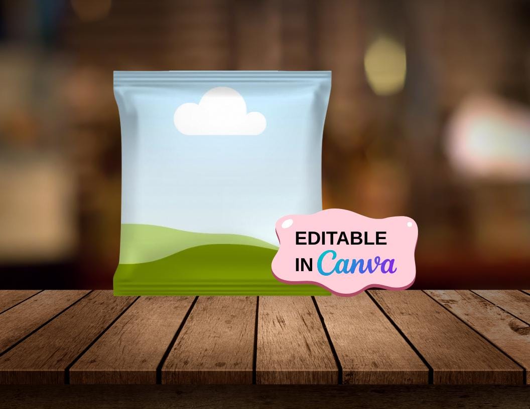 DIY Safari Animal Cracker Label Template: Editable Canva Wrapper